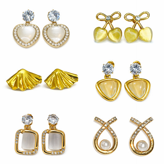 Stud & Drop Earrings Combo