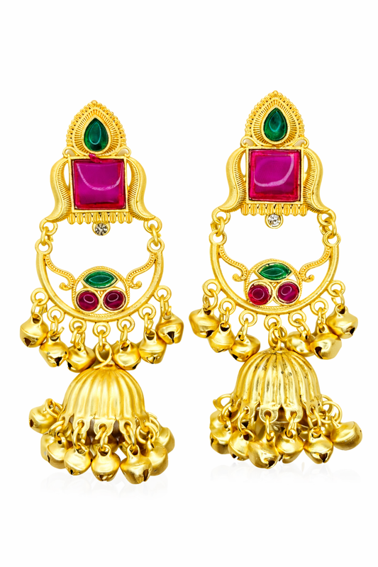Kundan Jhumka Earrings