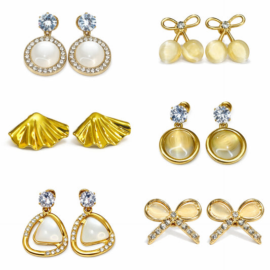 Stud & Drop Earrings Combo