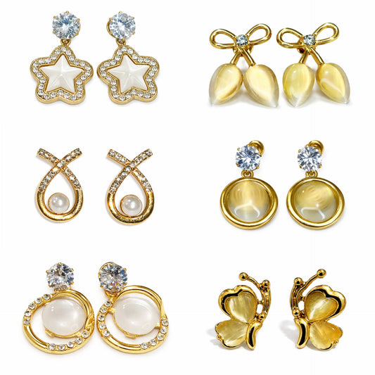 Stud & Drop Earrings Combo