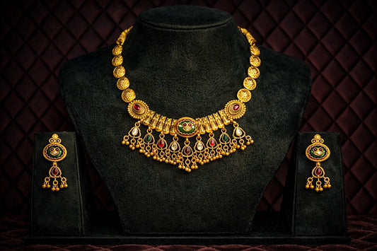 Royal Heritage Gold Finish Necklace Set