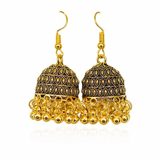 Oxidised Jhumka Earrings