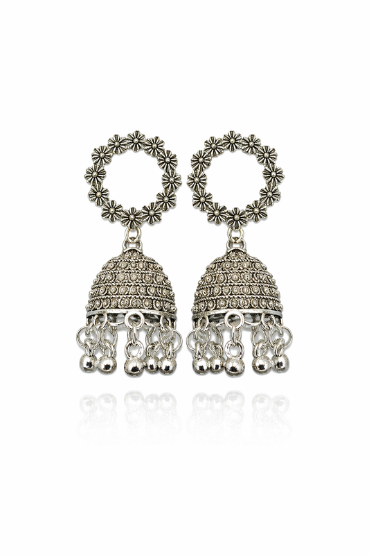 Oxidised Jhumka Earrings