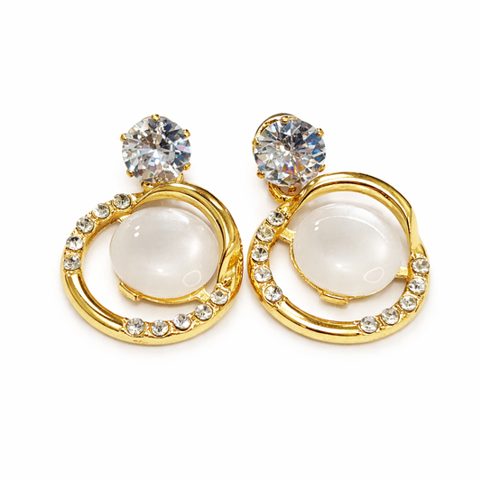 Elegant gold-tone drop earrings