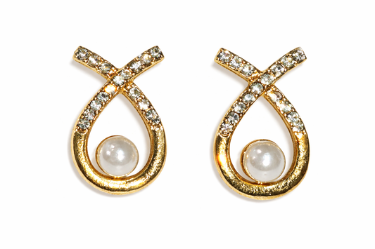 Elegant gold-tone drop earrings