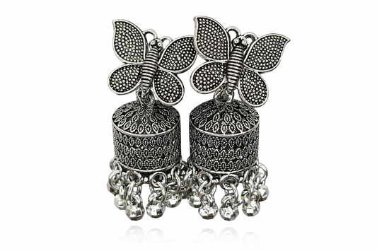 Oxidised Butterfly Earrings