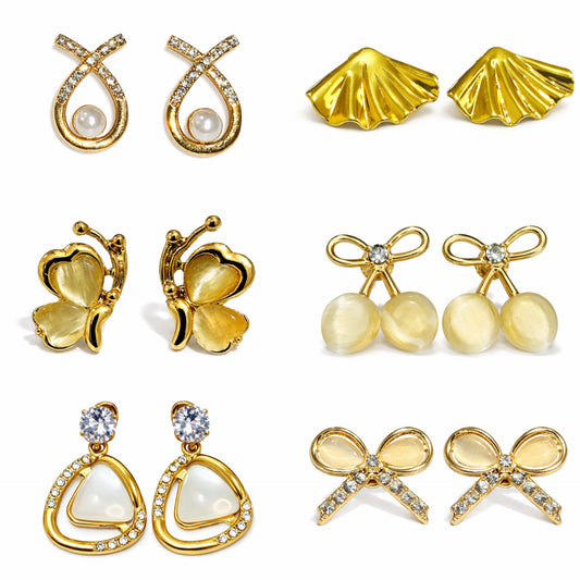 Stud & Drop Earrings Combo
