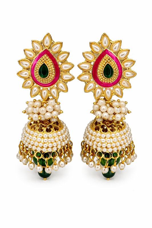 Temple Jhumka Earrings
