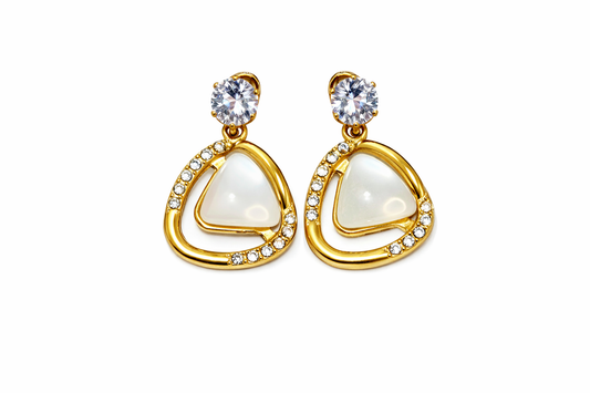 Elegant gold-tone drop earrings