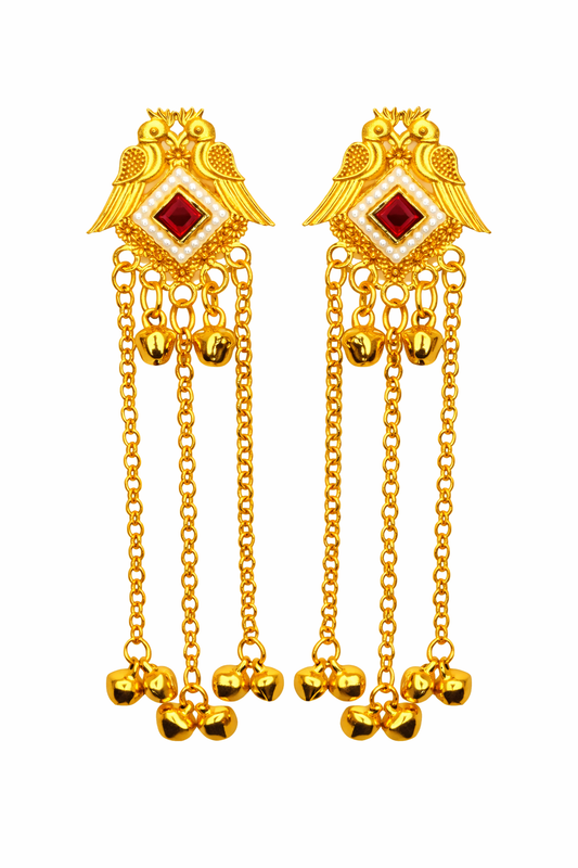 Traditional Ghungroo Chain Earrings