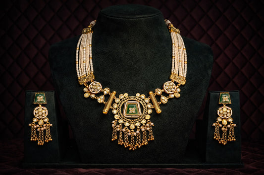 Emerald Pearl Heritage Necklace Set